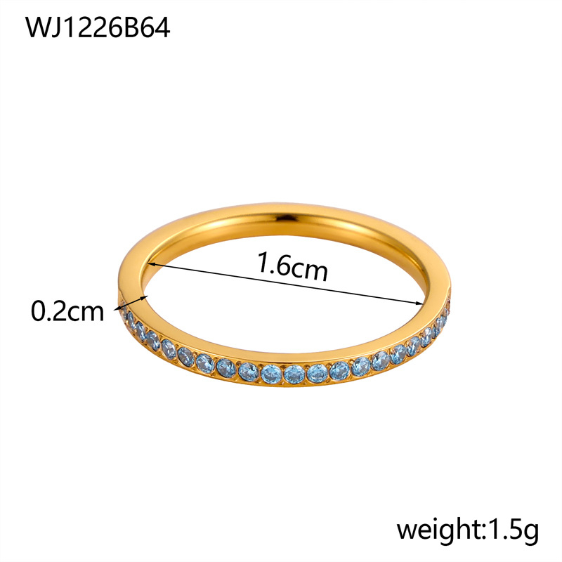 Rozsdamentes acél gyűrű, geometrikus dizájn, cirkón beépített, márka hebo