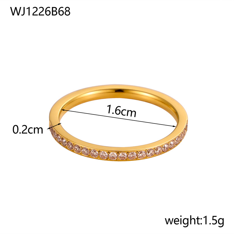 Rozsdamentes acél gyűrű, geometrikus dizájn, cirkón beépített, márka hebo