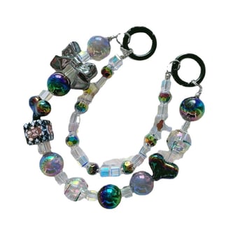 Ръчно изработен телефонен синджир от мъниста – корейски стил, животински мотив, DIY висулка