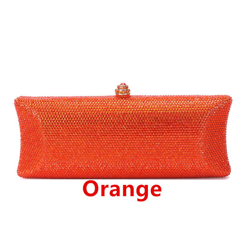 Női estélyi táska köves díszítéssel esküvőre - vízszintes négyszögletes forma, PU bélés, telefontartó zseb, záras lezárás, shell bag stílus