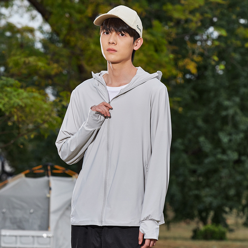 Unisex outdoorová bunda s kapucňou a UPF50+ UV ochranou, priedušná, rýchloschnúca, odvádzajúca vlhkosť