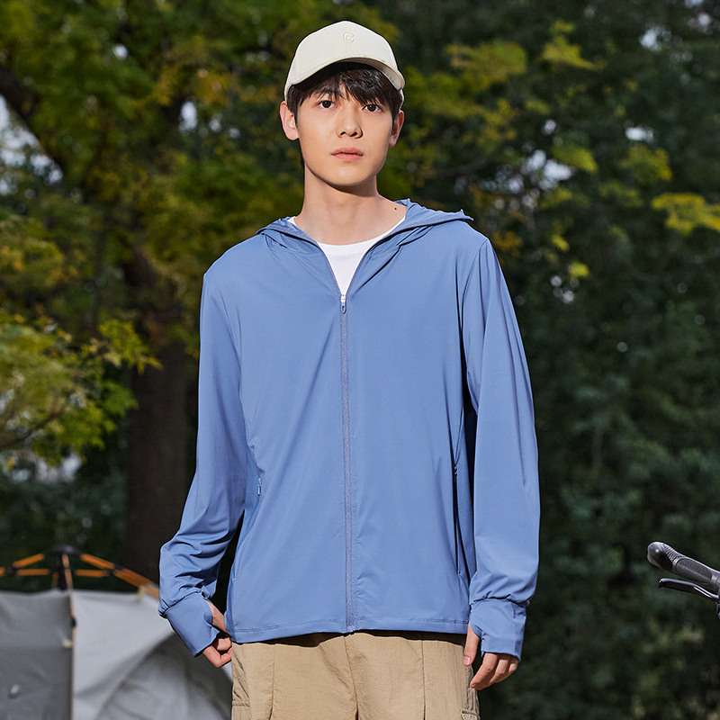 Unisex outdoorová bunda s kapucňou a UPF50+ UV ochranou, priedušná, rýchloschnúca, odvádzajúca vlhkosť