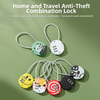 Jelszavas zár sisakhoz, poggyászhoz és edzőtermi szekrényhez | Cinkötvözet, 48.4, Acéldrótos mechanizmus