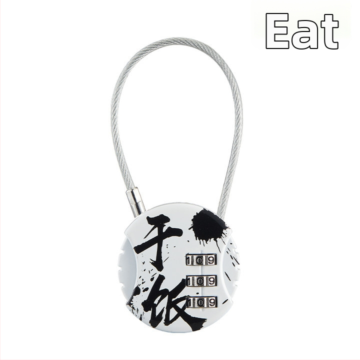 Jelszavas zár sisakhoz, poggyászhoz és edzőtermi szekrényhez | Cinkötvözet, 48.4, Acéldrótos mechanizmus