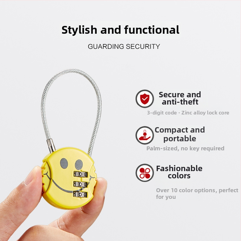 Заключалка с парола за каска, багаж и шкаф за фитнес | Цинкова сплав, 48.4, Механизъм със стоманена тел