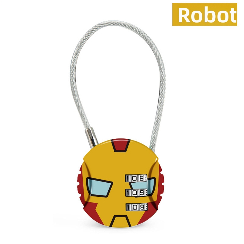 Jelszavas zár sisakhoz, poggyászhoz és edzőtermi szekrényhez | Cinkötvözet, 48.4, Acéldrótos mechanizmus