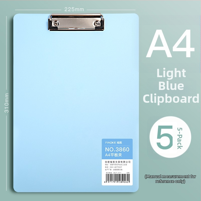 A4-es PVC kliptábla, modell 3860, diákoknak, függőleges