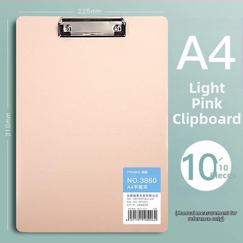 A4-es PVC kliptábla, modell 3860, diákoknak, függőleges