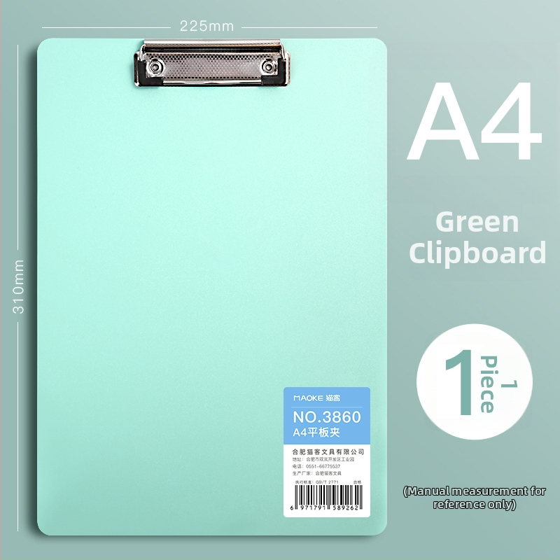 A4-es PVC kliptábla, modell 3860, diákoknak, függőleges