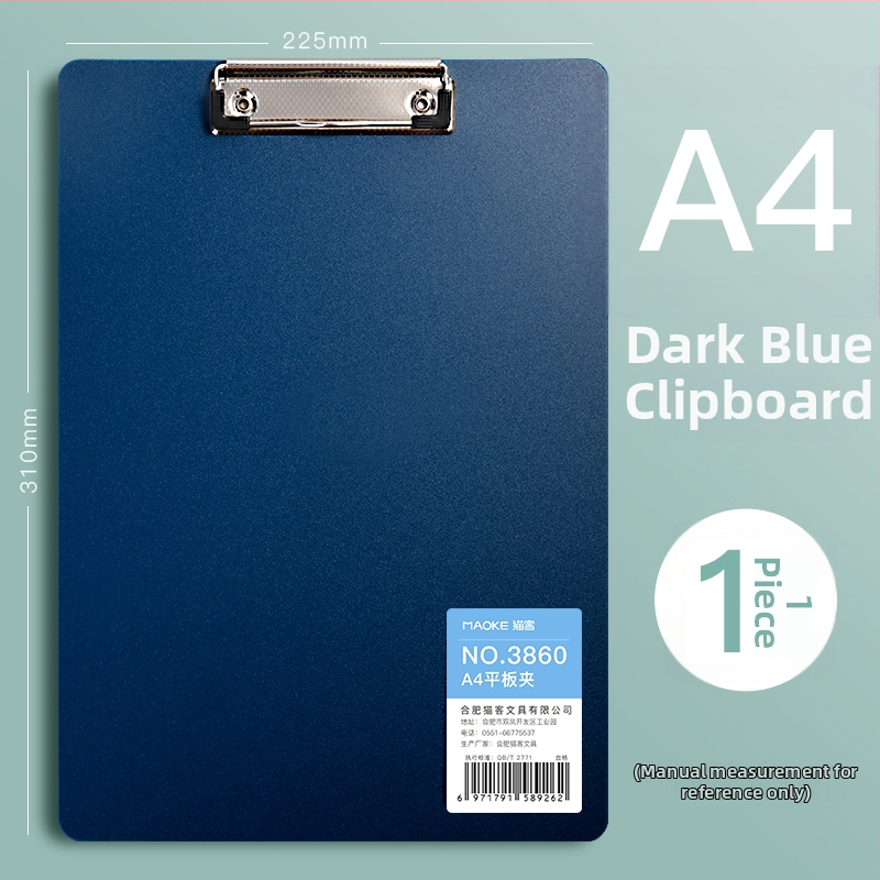 A4-es PVC kliptábla, modell 3860, diákoknak, függőleges