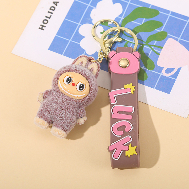 Ключодържател, карикатурна кукла с изпъкнали зъби, пластмасов, 52 г, индивидуално опакован