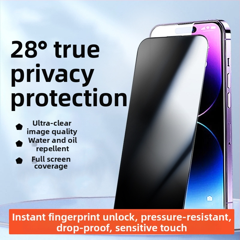 ΠροProtektive οθόνης από tempered glass με anti-peep και προστασία από πτώσεις για iPhone 11–14 Pro/Max