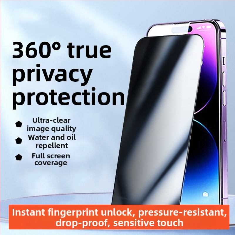ΠροProtektive οθόνης από tempered glass με anti-peep και προστασία από πτώσεις για iPhone 11–14 Pro/Max