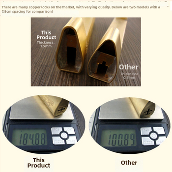 Horizontálny visací zámok na skrinku z mosadz, nový Čínske štýl, staro-retro vzhľad, model Thickened Lock, značka Chengyu