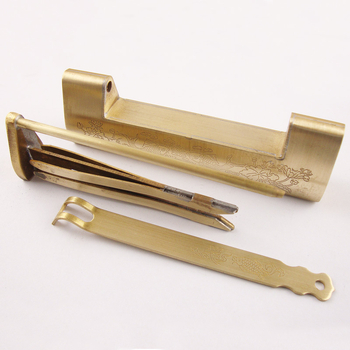 Horizontálny visací zámok na skrinku z mosadz, nový Čínske štýl, staro-retro vzhľad, model Thickened Lock, značka Chengyu