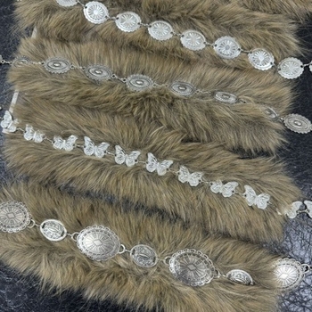 Μεταλλική ζώνη μέσης – στυλ υποκουλτούρας, ρετρό έμπνευση, για γυναίκες, μονή θηλιά ζώνης