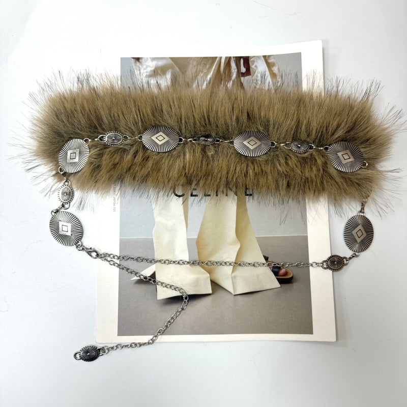 Μεταλλική ζώνη μέσης – στυλ υποκουλτούρας, ρετρό έμπνευση, για γυναίκες, μονή θηλιά ζώνης