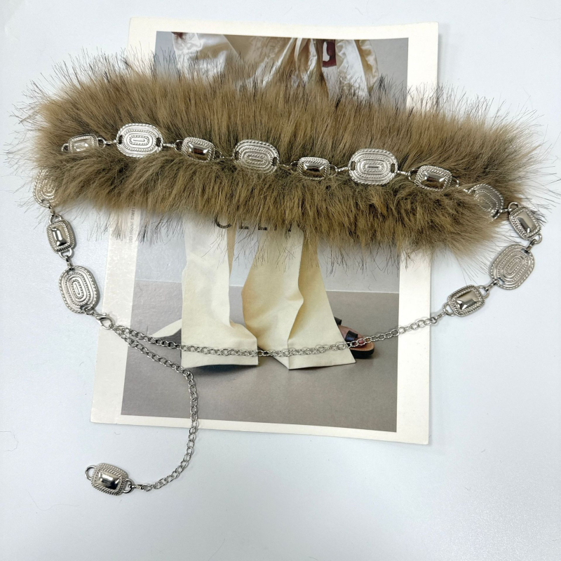 Μεταλλική ζώνη μέσης – στυλ υποκουλτούρας, ρετρό έμπνευση, για γυναίκες, μονή θηλιά ζώνης