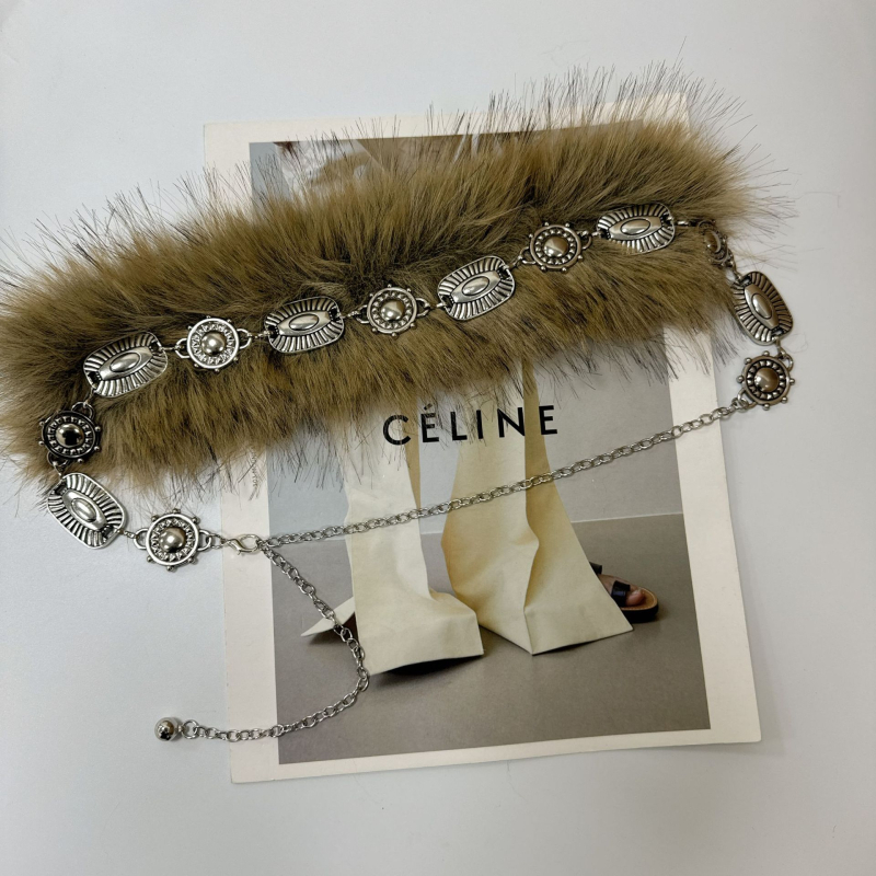 Μεταλλική ζώνη μέσης – στυλ υποκουλτούρας, ρετρό έμπνευση, για γυναίκες, μονή θηλιά ζώνης