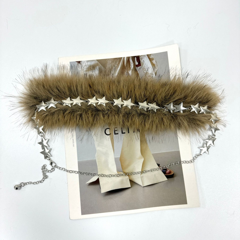 Μεταλλική ζώνη μέσης – στυλ υποκουλτούρας, ρετρό έμπνευση, για γυναίκες, μονή θηλιά ζώνης