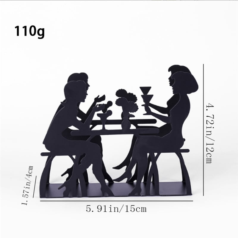 Suport de șervete din fier, design Nordic creativ, vertical, suport metalic pentru masă, formă ovală, suprafață netedă