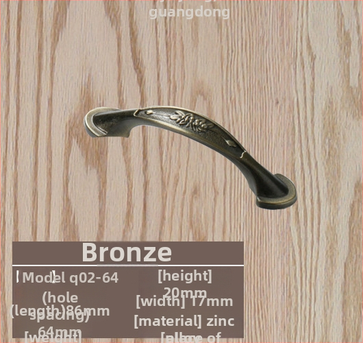 Дръжка за шкафова врата – цинкова сплав, модел lrls001, Longrun, модерен стил