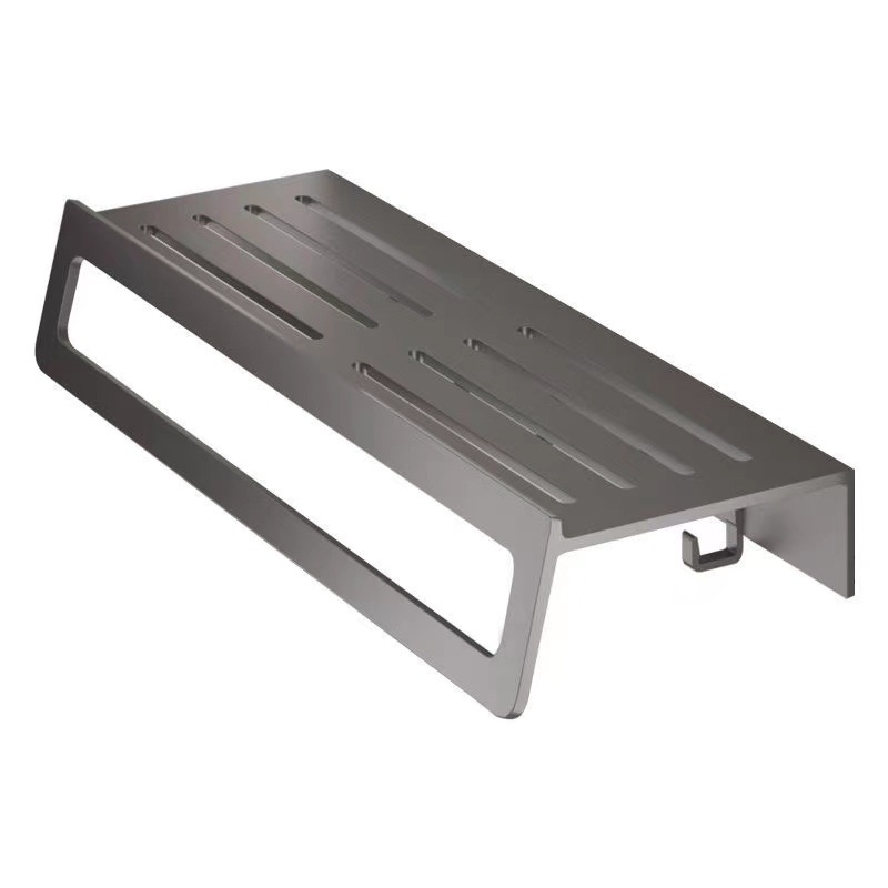 Zidni set držača ručnika za kupaonicu – aluminijska legura, završna obrada anodizacijom, montaža bez bušenja, šestodijelni set, moderan minimalistički stil