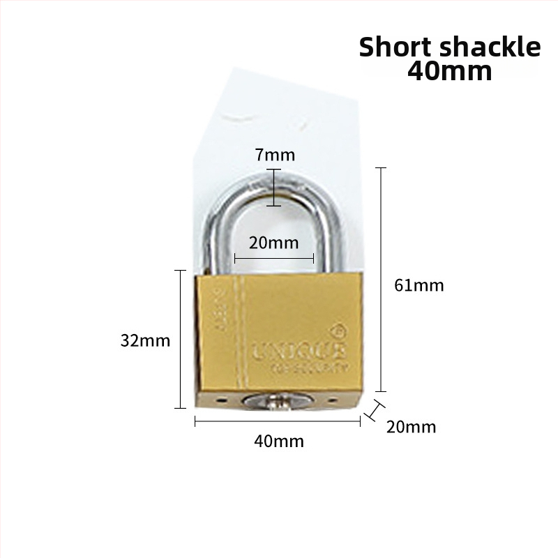 Bezpečnostná závora z železa s meďovou povrchovou úpravou — model High-grade copper-plated padlock, značka Five Star Lida, pre priemyselné a domáce použitie, moderný minimalistický štýl