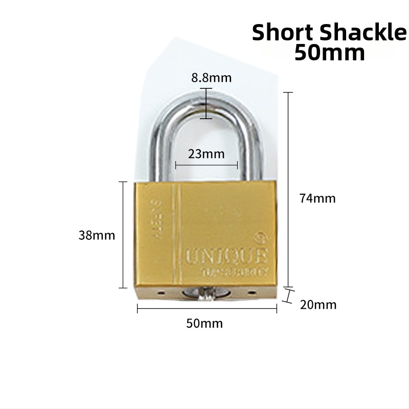 Bezpečnostná závora z železa s meďovou povrchovou úpravou — model High-grade copper-plated padlock, značka Five Star Lida, pre priemyselné a domáce použitie, moderný minimalistický štýl