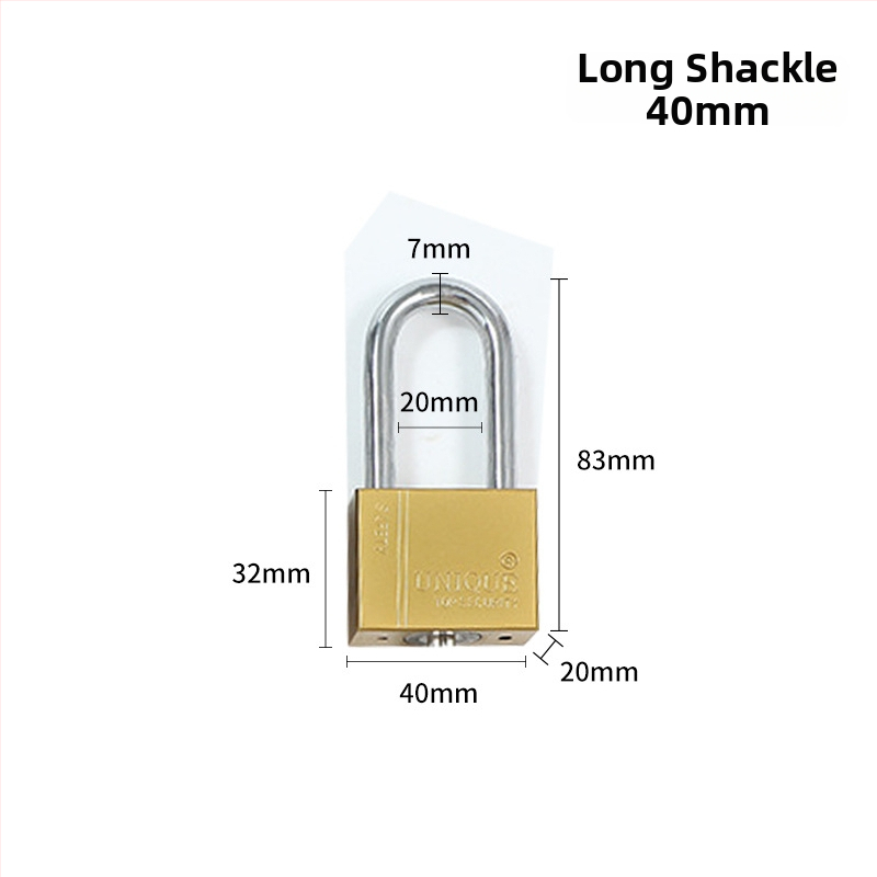 Bezpečnostná závora z železa s meďovou povrchovou úpravou — model High-grade copper-plated padlock, značka Five Star Lida, pre priemyselné a domáce použitie, moderný minimalistický štýl