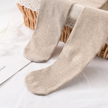 Colanți-șosete din bumbac cu dungi verticale, 70-80% bumbac, spandex, compresie ușoară, ridicare fesieră