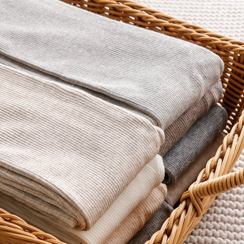 Colanți-șosete din bumbac cu dungi verticale, 70-80% bumbac, spandex, compresie ușoară, ridicare fesieră