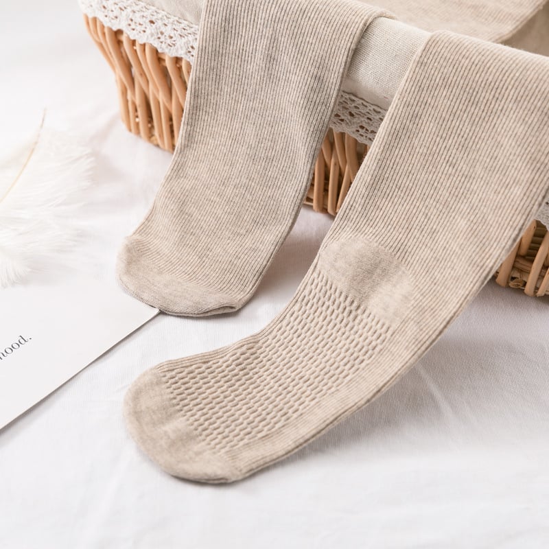 Colanți-șosete din bumbac cu dungi verticale, 70-80% bumbac, spandex, compresie ușoară, ridicare fesieră