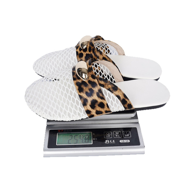 Balerini din plasă, cu cataramă și bandă din piele lucioasă - respirabili, vârf rotund, talpă din cauciuc