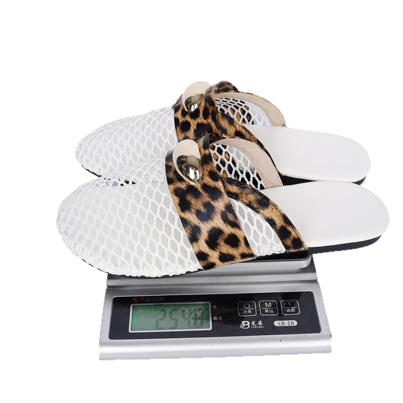 Balerini din plasă, cu cataramă și bandă din piele lucioasă - respirabili, vârf rotund, talpă din cauciuc