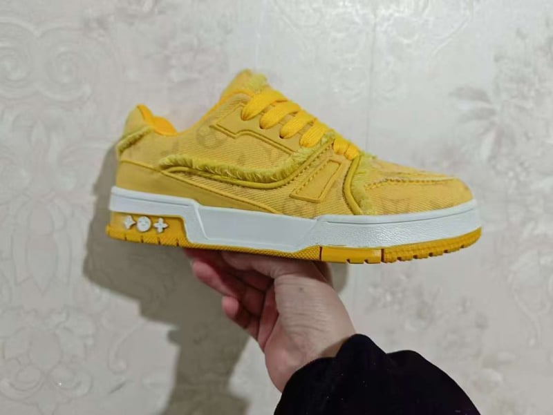 Sneakers με επάνω μέρος από ντένιμ, στρογγυλή μύτη, αναπνεόμενα, PU σόλα, χαμηλός αστράγαλος