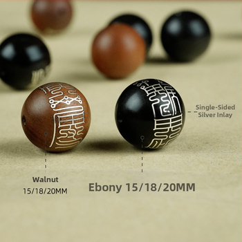 Muxiangji χάντρες από σανδαλόξυλο με ασημένια ένθετα, τεχνική inlay, τοτέμ μοτίβο ζωδίων, κινεζικό στυλ κοσμήματα