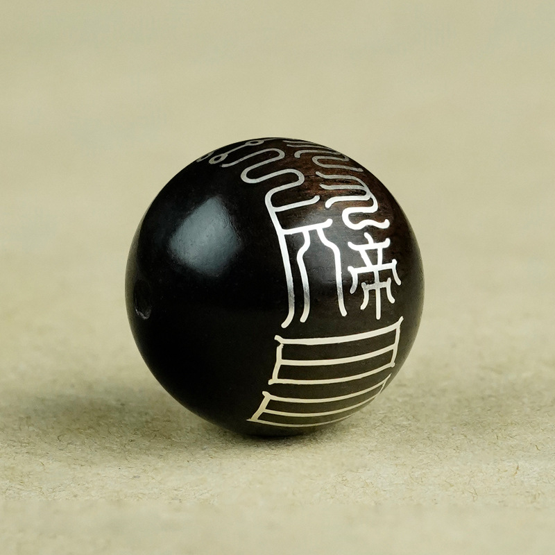 Muxiangji χάντρες από σανδαλόξυλο με ασημένια ένθετα, τεχνική inlay, τοτέμ μοτίβο ζωδίων, κινεζικό στυλ κοσμήματα