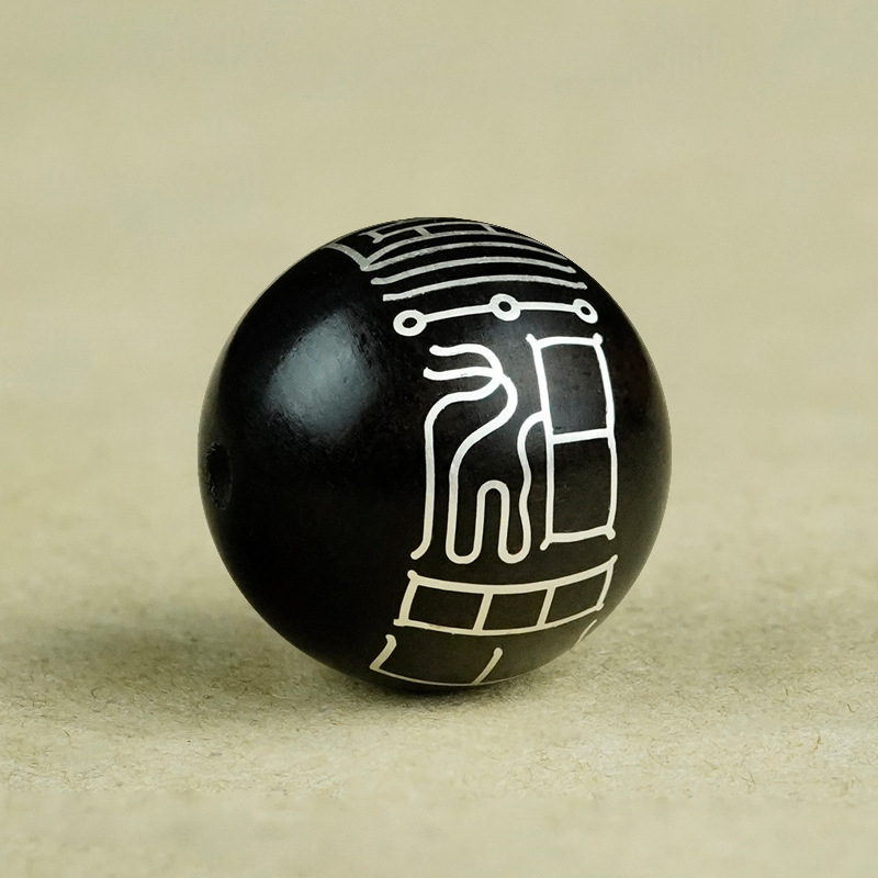 Muxiangji χάντρες από σανδαλόξυλο με ασημένια ένθετα, τεχνική inlay, τοτέμ μοτίβο ζωδίων, κινεζικό στυλ κοσμήματα