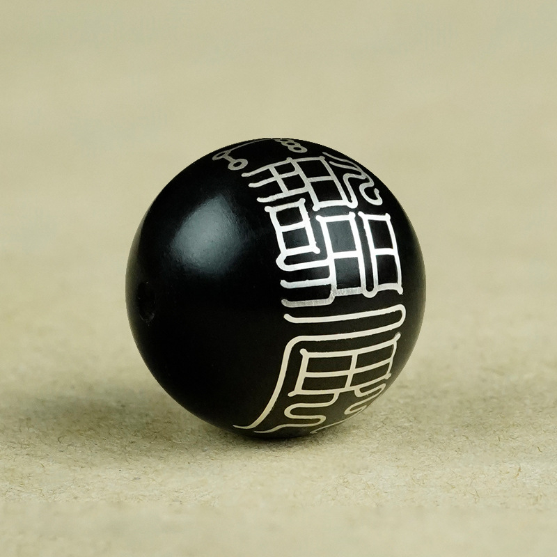 Muxiangji χάντρες από σανδαλόξυλο με ασημένια ένθετα, τεχνική inlay, τοτέμ μοτίβο ζωδίων, κινεζικό στυλ κοσμήματα