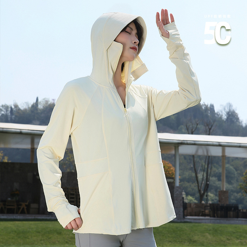 Dámska letná vetrovka s UV ochranou UPF50+, priedušná a ľahká, s kapucňou, polyester