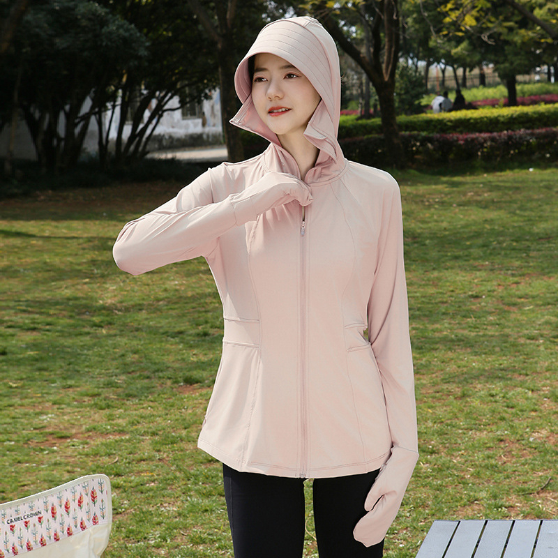 Dámska letná vetrovka s UV ochranou UPF50+, priedušná a ľahká, s kapucňou, polyester