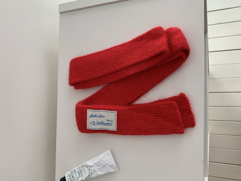 Σετ γάντια και φουλάρι — πλεκτό, κορεάτικου στιλ, κατάλληλο για τον χειμώνα, κυκλοφόρησε το φθινόπωρο του 2023