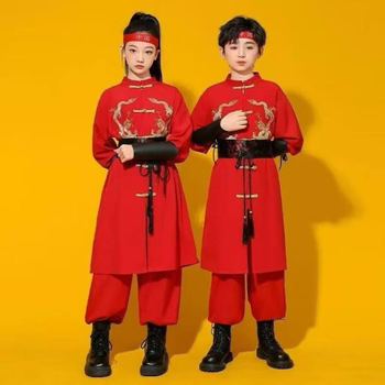 Gyerekeknek szóló kínai stílusú kétszemélyes nadrágkosztüm, ujjatlan, corduroy anyag, fő anyag: nyúl szőr