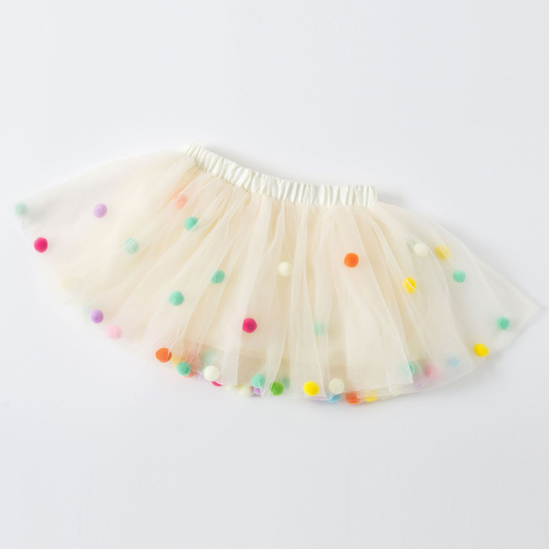 Fustă tutu prințesă din nylon pentru fetițe, model Cartoon, căptușită cu bumbac, 90% nylon, vară