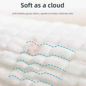 Детска памучна квадратна кърпа за лице Bamboo Blue, номер 1744/1745/1746, 40-count, тегло под 50 g