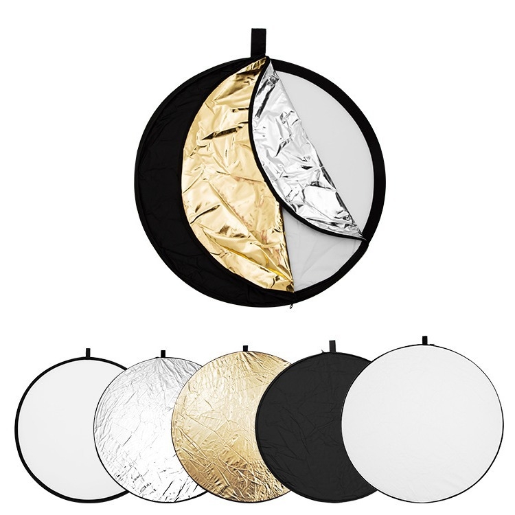 Reflektor, prijenosni okrugli dvostruki sklopivi, 5-u-1/7-u-1, za fotografiranje proizvoda (Brend: Cario; Model: Reflector; Uveden na tržište: 2022)