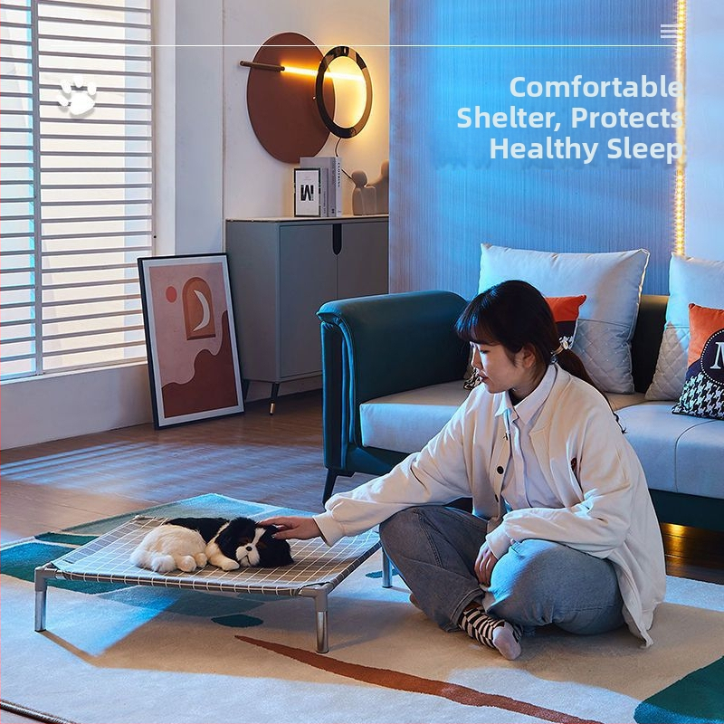 Posteľ pre domáce zvieratá s kovovým rámom pre mačky (Kov; Mačky; Hniezda a klietky)