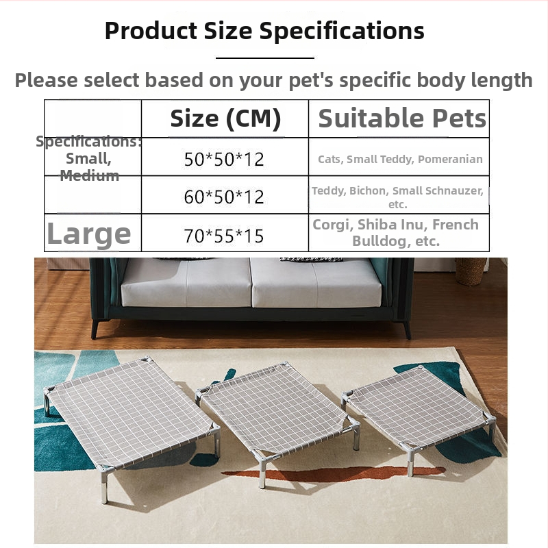 Posteľ pre domáce zvieratá s kovovým rámom pre mačky (Kov; Mačky; Hniezda a klietky)