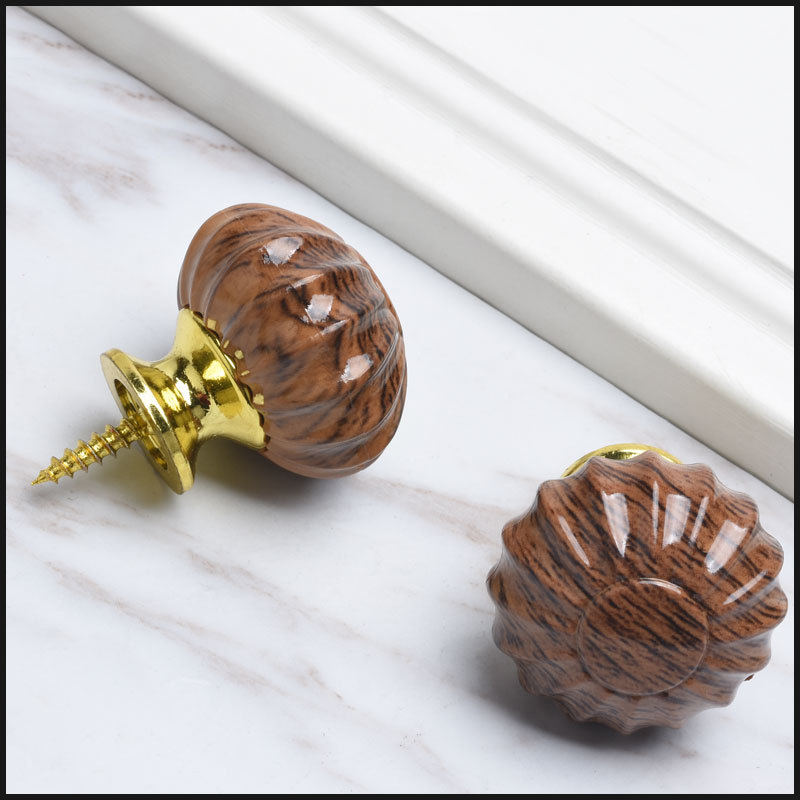 Ξύλινη λαβή ντουλάπας, κυκλικού σχήματος σε στυλ τρομπέτας, φινίρισμα μεταφοράς νερού, επιφανειακή εγκατάσταση, για πόρτες και συρτάρια, μοντέρνος μινιμαλισμός